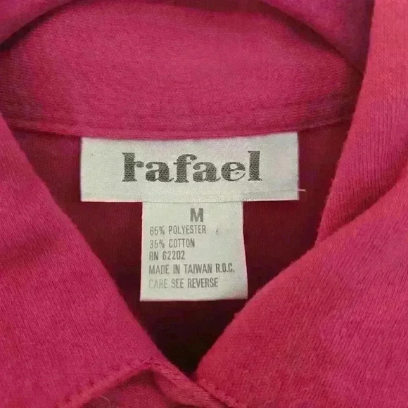 Rafael Pink Women's Studded Collared Blouse & Pants Set,Size M - Picture 2 of 5